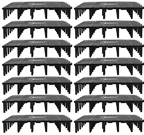 ULTECHNOVO 20pcs Egg Crate Fish Tank Divider Undergravel Filter 55 Gallon Fish Tank Accessories Under Gravel Aquarium Filter Black Filter Plate Fish Filter Fish Tank Bottom Breeding Box