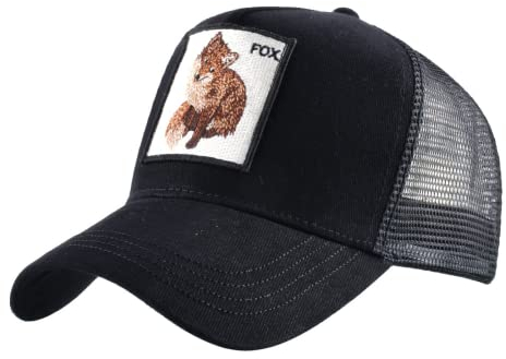 ZXRSJBL Atmungsaktive Mesh Baseballmützen für Männer, Unisex Tier Mesh Trucker Hat, Square Patch Snapback Embroidered Baseball Caps