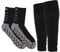 Awilnax Football Sleeve Socks Set, White Black Non Slip Sports Grip Socks and Football Leg Sleeve for Team Sports Basketball Running Rugby Hockey Hiking Outdoor (Black)