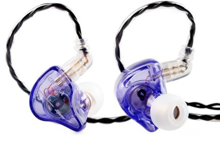 keephifi KBEAR Storm Professinal In Ear Monitor IEM Auriculares, Controladores dinámicos, cancelación de Ruido, Cable Chapado en Plata 4N OFC, cómodos de Llevar para Correr, Trabajar
