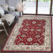 Mazovia Tapis Salon Orientale - Tapis Grande Taille de Chambre Adulte Moderne à Poils Ras - Moquette pour Chambre et Salon - Rug Motif Orientale - Rouge - 80x150 cm