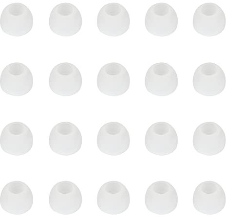 WKYMY 10 Paar Silikon Medium Ersatz Ohrstöpsel Ohrstöpsel für In-Ear-Kopfhörer Gummispitzen Earbud Covers Earbud Cap (Weiß)