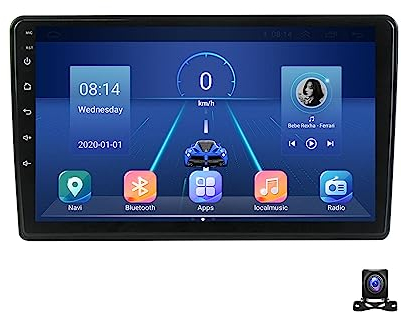 DEHIWI Doppel-DIN Android Autoradio Touchscreen Auto-Multimedia-Player, 9-Zoll-Anzeige Bildschirm Für Benz W203 Vito W639 CLK W209 W210 Mit 720P Rückfahrkamera, Mirror Link, FM, GPS Navi,M100s