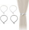 RTRTGS 4 Stück Baumwolle Strick Knoten Geflochtene Window Curtain Raffhalter Dekorative Vorhänge Holdback für Wohnzimmer, Curtain Rope Buckle, Schlafzimmer, Cafe