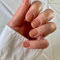 Ceboic Français Faux Ongles Court Carré Couleur Pure Press on Nails Ballerine Glossy Glänzend Ongles à Coller Acrylique Pleine Couverture Ongles à Presser 24Pcs pour Femmes et Filles(Nude)