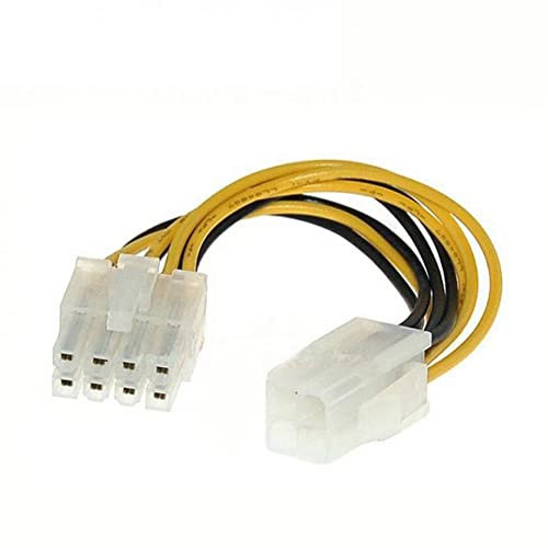 Gathukila 4 Pin Male to 8 Pin CPU Power Supply Adapter Converter ATX Cable 12V Power Adapter Cable