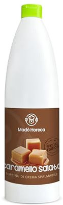 Topping di Crema al Caramello Salato Artigianale - 100% MADE IN ITALY Bottiglia da 900g - Adatto per Dolci, Gelati, Colazioni, Prodotti da Pasticceria - Ideale per Bar, Ristoranti e Utenze Business