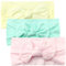 3 Stück Baby-Stirnbänder, Neugeborenen-Stirnbänder für Mädchen, Nylon-Stirnbänder, Baby-Bogen-Stirnband, Baby-Turban-Stirnband für Neugeborene, Kleinkinder (Hellgelb/Mintgrün/Hellrosa)