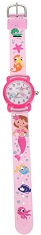 SAFIGLE 2 Stück Kinderuhr Kinderuhr Meerjungfrau Muster Armbanduhr Cartoon wasserdichte Uhr Cartoon Kinderuhr Kinder Meerjungfrau Uhr Cartoon Quarzuhr Meerjungfrau Muster Uhr