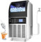 GSE Kommerzielle Eiswürfelmaschine 45 Kg/24h LED Display Ice Maker Machine Ice Cube Maker-Eiswürfelautomat - Maschine Eiswürfelmaschine Edelstahl Für Haus, Büro, Restaurant, Bar, Café (45 PCS)