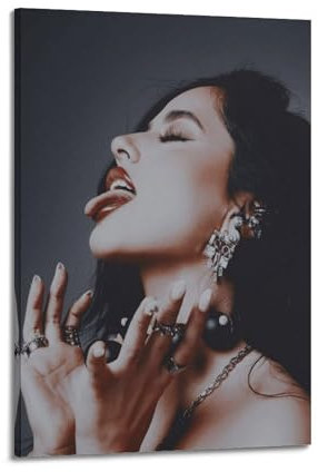 Becky G Movie StarFamous Film- und Fernsehfiguren, Popmusikfiguren, Poster, Dekoration, Leinwand, Kunstdekoration, Druck, Signaturfoto, Wohnzimmer, Heimdekoration, 60 x 90 cm, Rahmenstil-27