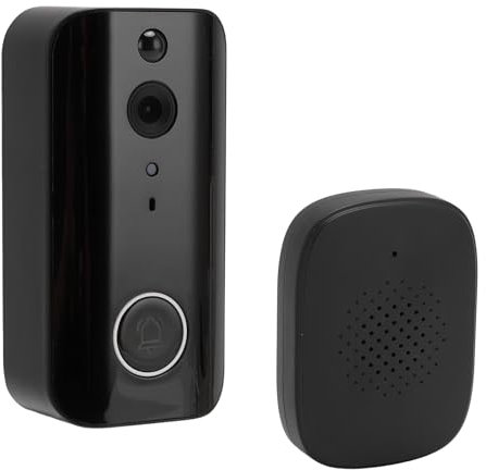 Türklingelkamera Kabellos, 1080P Türklingel Videokamera mit Glockenspiel, 2 Wege Audio, PIR Bewegungserkennung, Infrarot Nachtsicht, WiFi Video Türklingelüberwachung