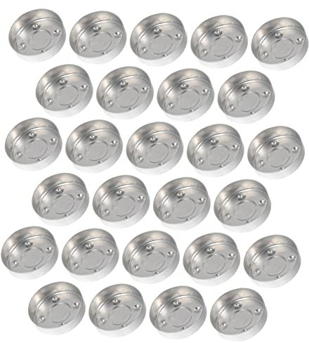 ULDIGI 50 Pièces Bougie Coquille En Aluminium Bougeoirs En Vrac Tasse Fournitures De Fabrication De Bougies Étui à Bougie Récipients Vides Pour Bougies Chauffe-plat Bougie à Mèche Lumière