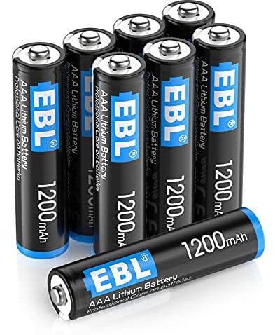 EBL AAA Batteries, 1.5V Lithium Batteries, Triple AAA Batteries, Ultimate Power for High Drain Devices, Non-Rechargeable (8 Pack) (New packaging is being online)