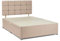 Divan Beds Deals - Cream Linen Look Divan Double Bed Frame | Room Decore Bed Frame with 20” Cube Headboard & 2 Storage Drawers