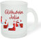 True Statements Geschenk für Glühwein-Fans: Glastasse „Rote Stadt“ mit Namen - Geschenkidee zur Adventszeit | Weihnachtszeit - Glastasse Satiniert, ca. 300ml