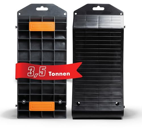 Walser Reifenschoner 2-er Set für Reifen 10-20 Zoll, praktische Reifenwiege mit Tragkraft bis zu 3,5 Tonnen, Auto Reifenschuhe Set, Auto Reifenschoner gegen Standplatten, Auto Reifen Unterlegplatten