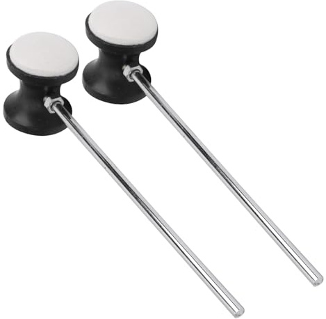 Pedal de Bombo Doble, Mazos de Bombo Pedal de Bombo Baquetas de Percusión para bajo 2 Piezas Mazo Batidor de Pedal de Tambor de Doble Cara para bajo de Batería