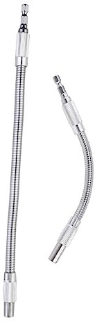 Uonlytech 2piezas Extensión Flexible Taladro Eje De Soporte Broca Flexible Alta Durabilidad Versátil