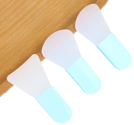 Wopanxye Confezione da 6 applicatori in silicone per maschere facciali, mini spatole cosmetiche, maschera flessibile per modellare l'argilla, strumento per la cura della pelle, per crema, burro per il