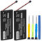 2PCS HAC-006 Battery for Nintendo Switch HAC-015 HAC-016 Left and Right Joy-Con Controller Rechargeable Internal Li-ion Battery Replacement with Repair Tool Kits