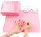 YINGJEE 125Pcs Nail Art Table Mats, Disposable Nail Tips Art Table Towels Mat, 3 Ply Nail Napkins for Acrylic, Nail Art Mat Paper Sheet, Nail Tips Art Waterproof Pad for Salon (Pink)