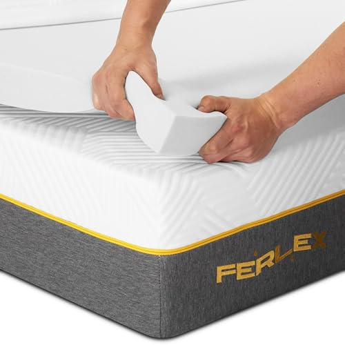 Ferlex Viskoelastische Matratzenauflage, 7 cm, 140 x 200 cm, Matratzenauflage ohne Bezug, Topper für Matratze und Sofa