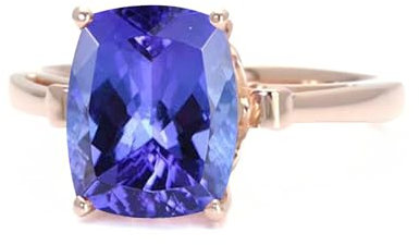 Gems Vibes Tansanit-Edelstein-Ring, 925er Sterlingsilber, handgefertigter Ring für Frauen, Tansanit-Edelstein-Ring, perfektes Geschenk für Sie, Geburtsstein-Ring Dezember (Roségold), Größe 8