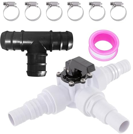 Abzweig-Set für Poolheizungen | Schnellverbindungsregelungs-Set | Anschluss des Schlauchs zur Befestigung mehrerer Einheiten, Ersatzteil für 1,3 / 1,5 Zoll Schläuche, Zubehör d