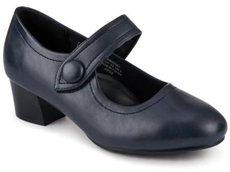 Pavers Womens Wide Fit Touch-Fasten Heeled Mary Janes | All Year Round | Mary-Jane Shoe | Pull On