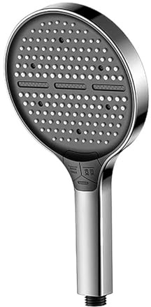 Pommeau de douche haute pression 15 cm avec tuyau réglable 3 modes Grand panneau(SILVER)