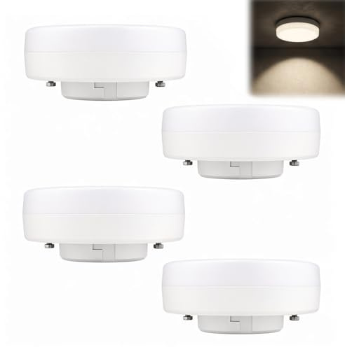 ZestEcho 4 Stück GY GX53 LED Leuchtmittel 10W Neutralweiß 4000K, 90lm 120° Lampe Einbaustrahler für Schranklicht Deckenleuchte Unterbauleuchte, 85V-265V LED, Flimmerfrei gx53 Leuchtmittel