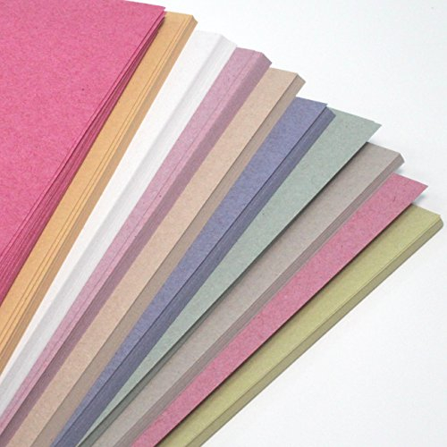 Be Creative Recyceltes Zehnfarbiges Zuckerpapier 100GSM 20 Blatt |Pastell-|A2