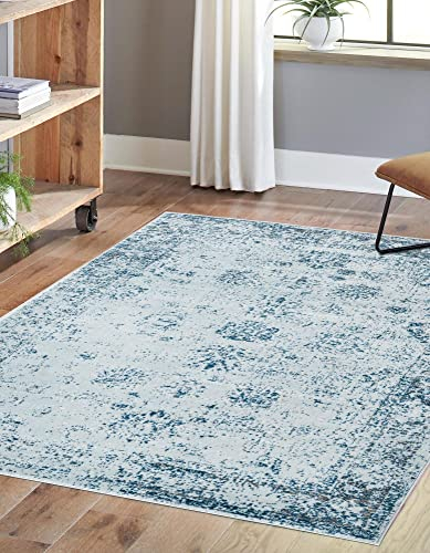 Unique Loom Sofia Kollection Traditioneller Vintage-Flächenteppich, Hellblau, 220x310