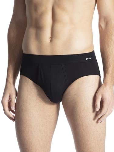 CALIDA Cotton Code Slip, Komfortbund mit Eingriff Herren, mit überzogenem Bund