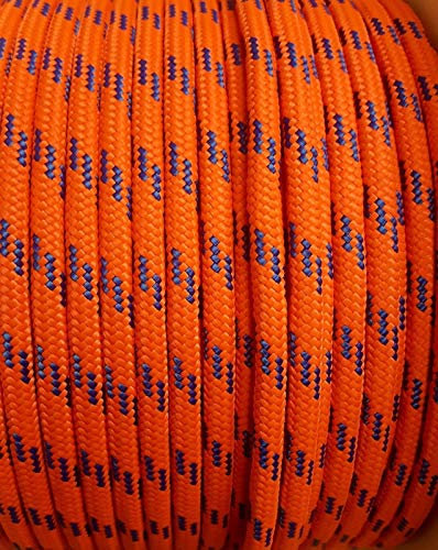 3mm Polypropylene Braided Plaited Poly Rope Cord Yacht Boat Sailing Camping (#01-1m, Orange)
