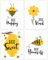 Andaz Press Poster für Kinderzimmer, ungerahmt, Heimdekoration, 21,6 x 27,9 cm, Honigbienen-Thema, Biene, Biene, selbst, 4 Stück, ohne Rahmen, Hummel-Poster