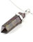 LAVISA Obelisk Halskette - Luxuriöse Edelsteinkette, Anhänger, Halskette, intensive Farben, Rosenquarz, Amethyst, Kette (Drachenblut Jaspis) - 55 + 5 cm