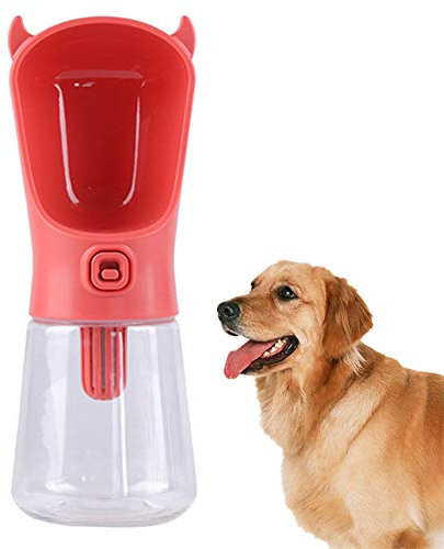 Gourde pour Chien Voyage Bouteille d Eau pour Chien Chien Potable Bouteille d'eau Voyage Bouteille d'eau pour Chiens Red