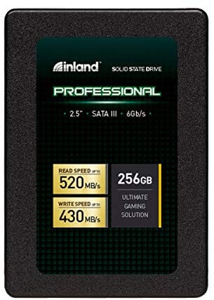 Inland Professional 256GB SSD 3D TLC NAND SATA III 6Gb/s 2.5 7mm Internal Solid State Drive (256GB)