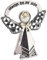 Roman Alexa's Angel 223350 Ange cardé Always by My Side Pierre de naissance du mois de mai en zinc Vert foncé Hauteur 2,5 cm