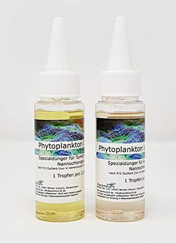 Fertilizzante plancton Phyto F2 per fitoplancton a base di guillard ricetta per Synechococcus Nannochloropsis Tetraselmis 2 x 125 ml