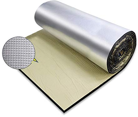 Rvlaugoaa BBGS Schalldämpfende Isoliermatte, Hitzebeständige Dämmplatte für Fußbodenheizung Dachrohrleitung Selbstklebende Dämmbaumwolle (Color : Style 1, Size : 3m)