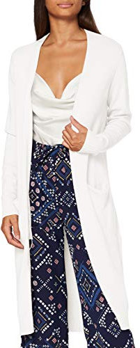 Vila Damen Viril Long L/S Knit Cardigan - Noos Strickjacke, White Alyssum, XL EU