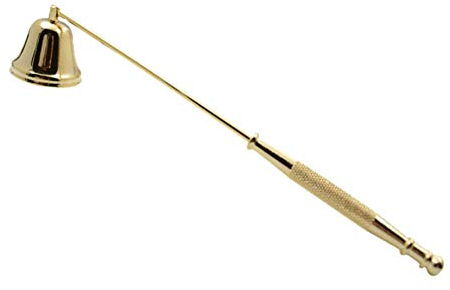 Brussel Kerzenlöscher im Vintage-Stil, Metall, Glockenform, langer Griff, für Bankett-Kerzen, Dochte zum Auslöschen von Kerzen, Goldfarben, 1 Stück