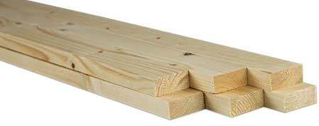 CHELY INTERMARKET Palos Madera 2x4,5x90cm Pack 3 Listones Naturales Para Bricolaje Carpintería Manualidades Proyectos DIY Corte Preciso Artesanía Decoración Construcción Tallado Lijado