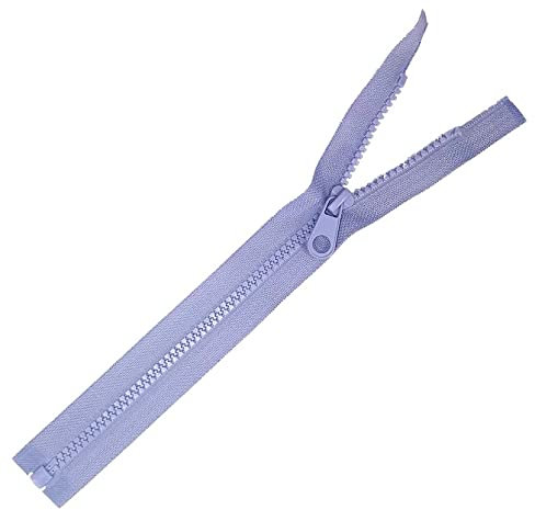 Plush Addict Heavy Duty Chunky Plastic Open-Ended Zip Fasteners for Sewing, Crafts, Clothing and Accessories - Lilac - 14 (36cm)
