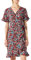 Only Femme Onlolivia S/S Wrap Dress Wvn Noos Robe, Noir/Aop : Red Shore Flower, 38 EU
