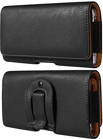 Extra große Handy-Gürtelclip aus PU-Leder für Motorola Moto G Stylus 2021, G9 Power G9 Plus, G 5G Plus, LG Stylo 6, V60 ThinQ, Wing 5G, K71, TCL 20 SE (passend für Schutzhülle)