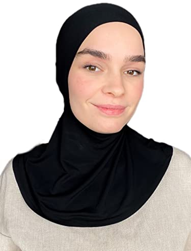 generisch ,Isra - dare to be you' Bone Unterkopftuch Kopftuch Fullneck Cover (schwarz)